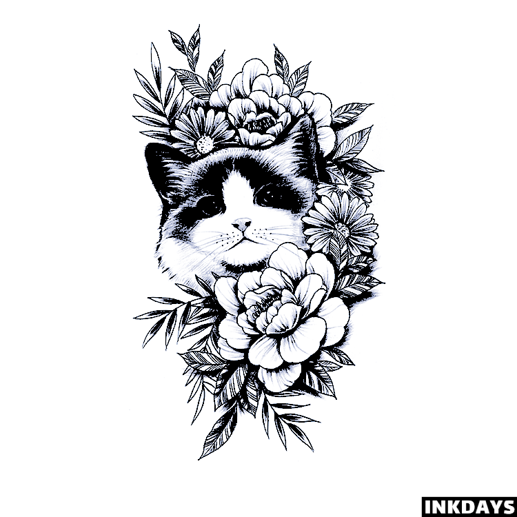 Cat Flowers - Inkdays